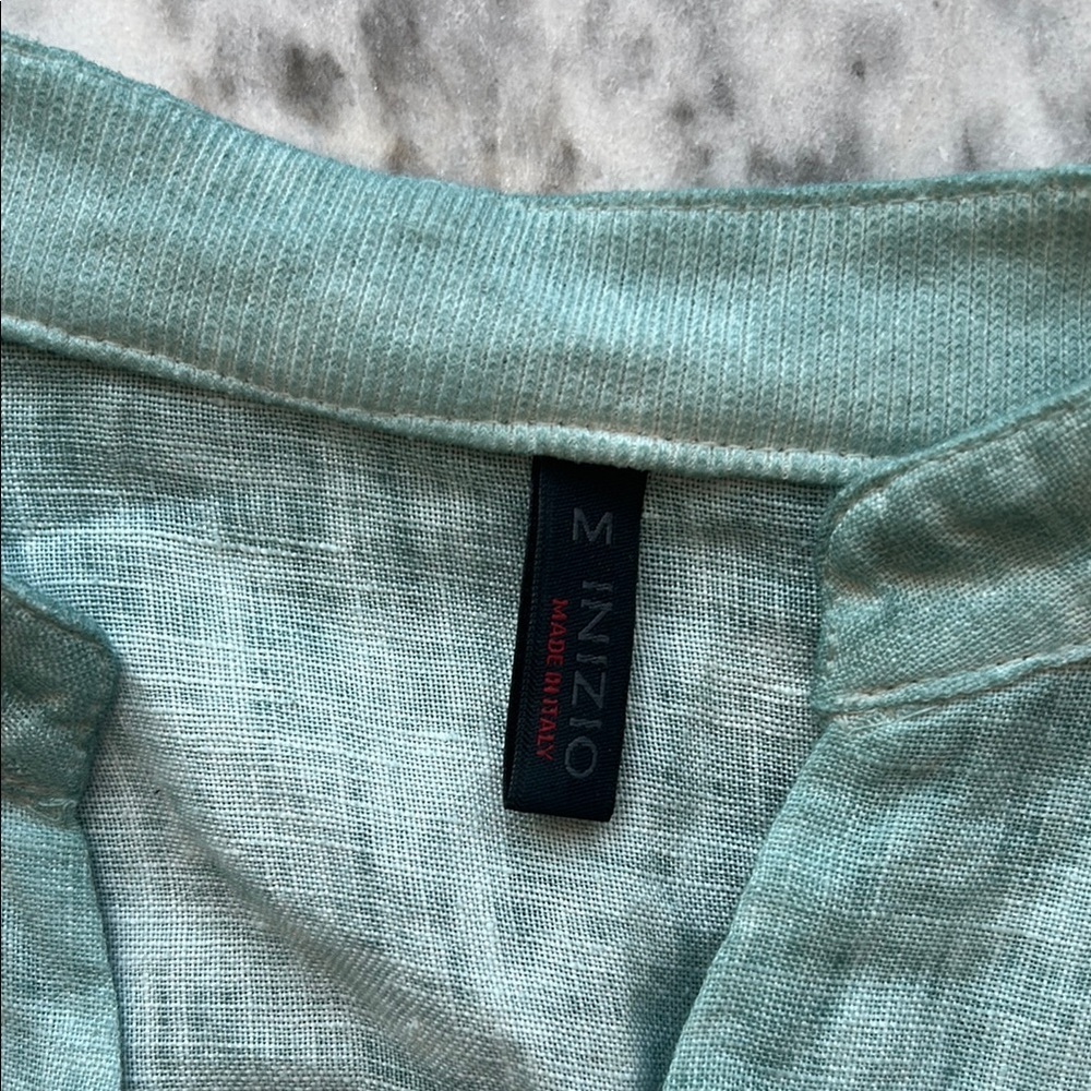 Inizio Linen Thea Teal Dress | M - Picture 4 of 5